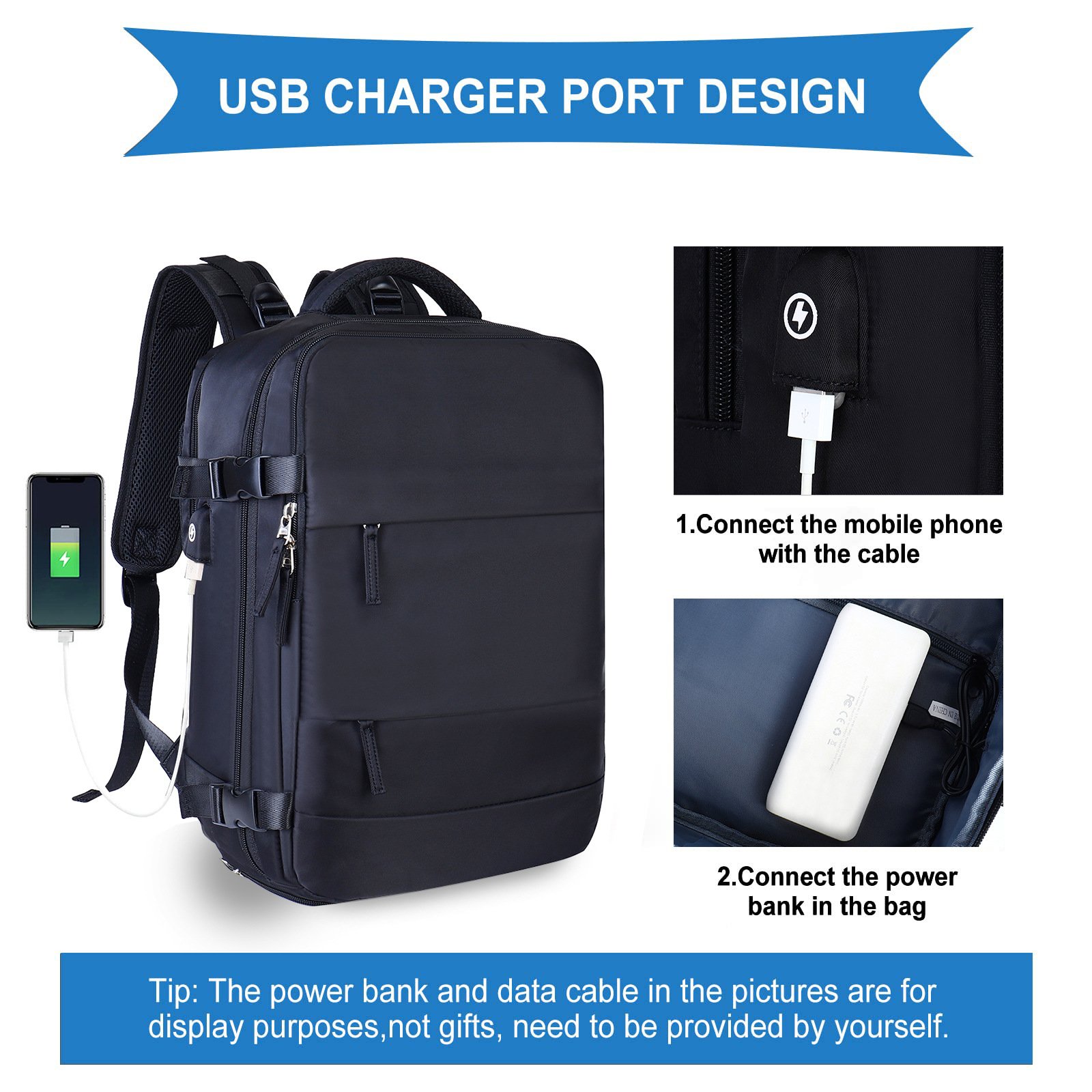 Travel Backpack Women's Large Capacity Multifunctional Backpack Boys' Schoolbag Travel Bag Luggage Bag - Image 4