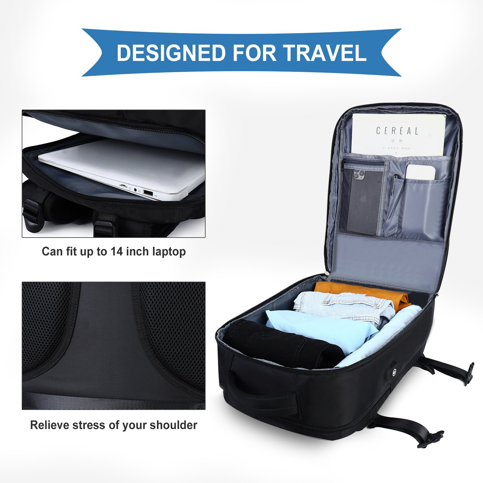 Travel Backpack Women's Large Capacity Multifunctional Backpack Boys' Schoolbag Travel Bag Luggage Bag - Image 3
