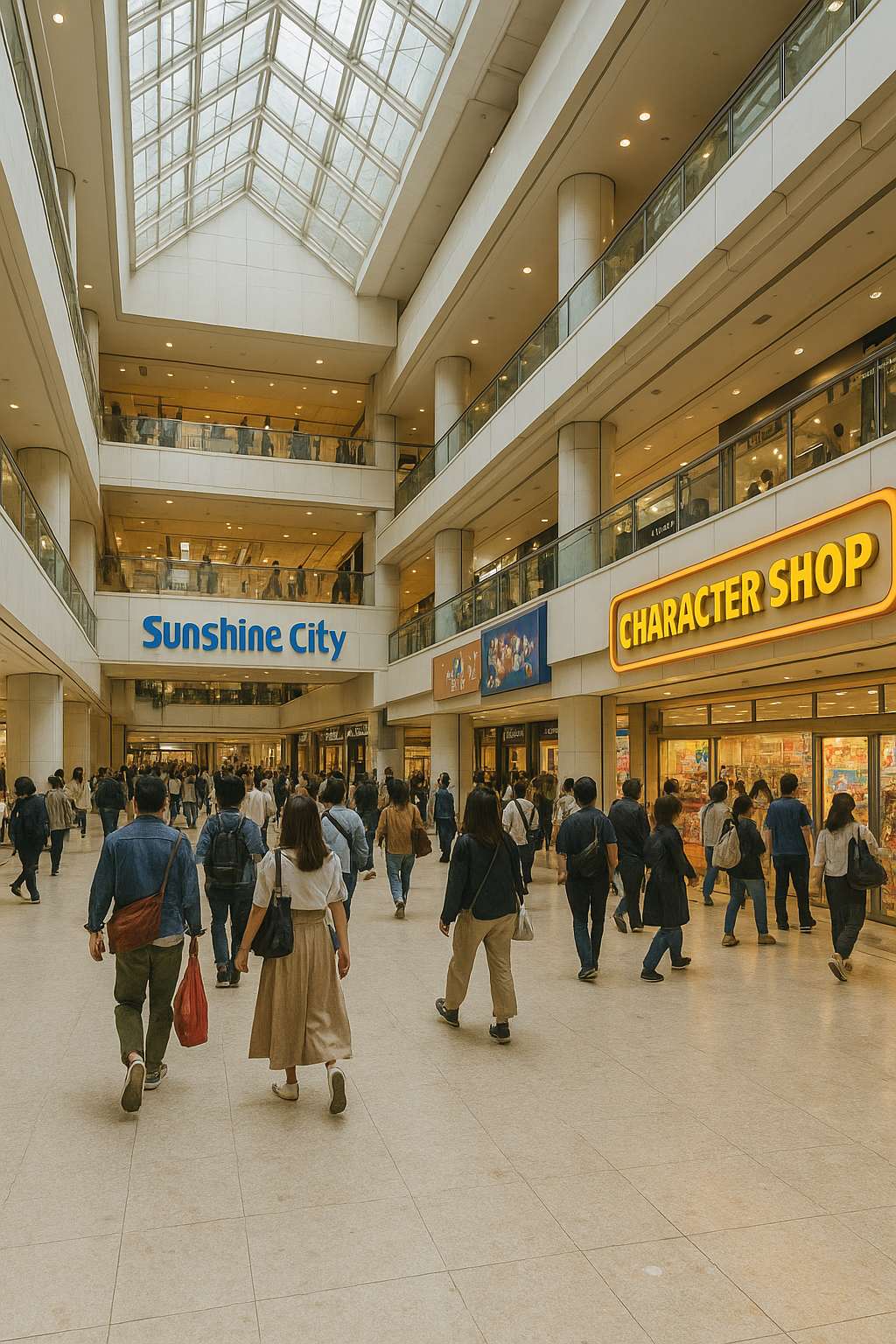 Sunshine City atrium in Ikebukuro